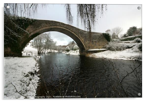 Brig O Doon in the winter Acrylic by Alister Firth Photography