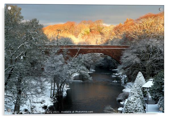 Winter Sunrise over the The River Doon Acrylic by Alister Firth Photography