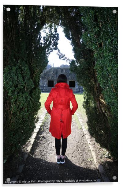 The Red Coat Acrylic by Alister Firth Photography