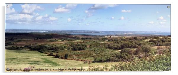 Poole harbour panoramic view Acrylic by Deborah Welfare