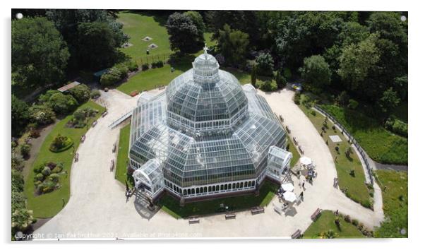 Palm House from the air  Acrylic by Ian Fairbrother