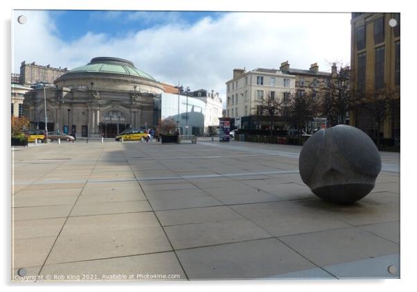 distant look to Usher hall   Acrylic by Rob King