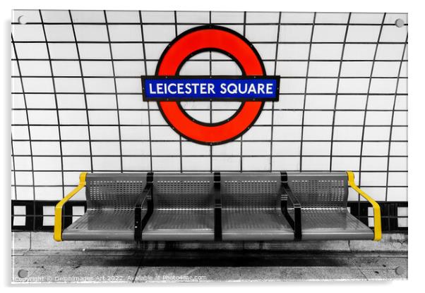 London Leicester Square Underground metro station Acrylic by Delphimages Art