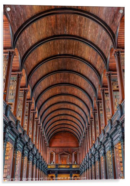 Trinity college library, Dublin, Ireland Acrylic by Delphimages Art