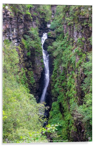 Corrieshalloch gorge and waterfall, Scottish Highl Acrylic by Delphimages Art