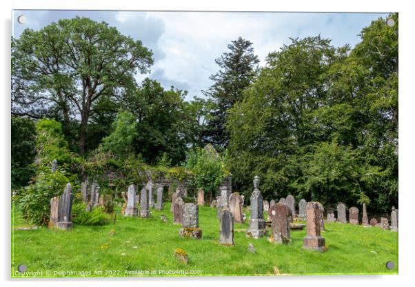 Cemetery in Lochcarron, Scottish Highlands Acrylic by Delphimages Art