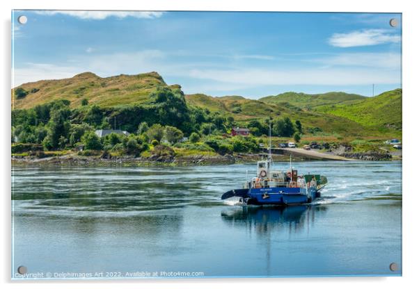 Ferry to Luing island, Argyll, Scotland, UK Acrylic by Delphimages Art