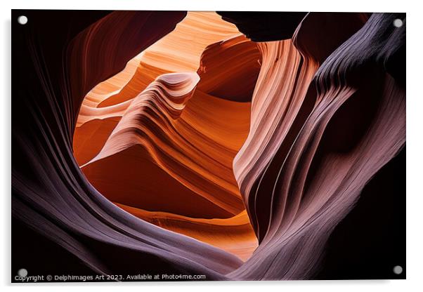 Antelope canyon, Page, Arizona Acrylic by Delphimages Art