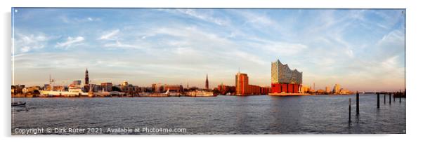Hamburg Harbour Panorama Acrylic by Dirk Rüter
