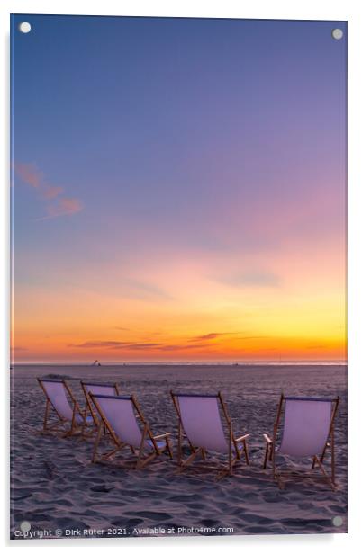 Beach and Sunset Acrylic by Dirk Rüter