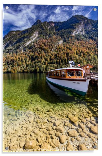 Boat at the Königssee Acrylic by Dirk Rüter