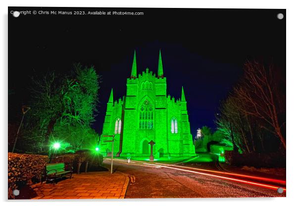 The Glowing Heart of St Patrick Acrylic by Chris Mc Manus