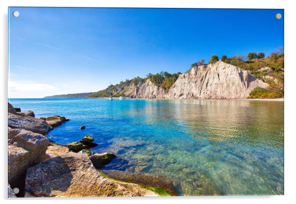 Toronto, Scenic Scarborough Bluffs facing Ontario lake shore Acrylic by Elijah Lovkoff