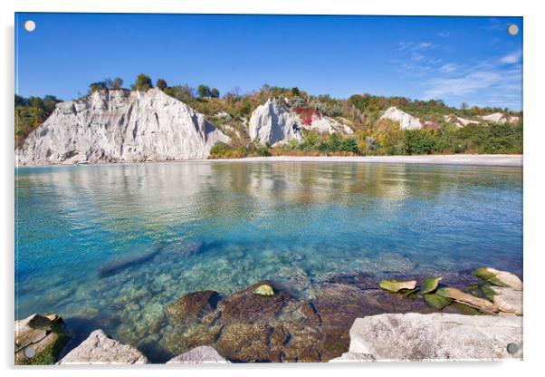 Toronto, Scenic Scarborough Bluffs facing Ontario lake shore Acrylic by Elijah Lovkoff