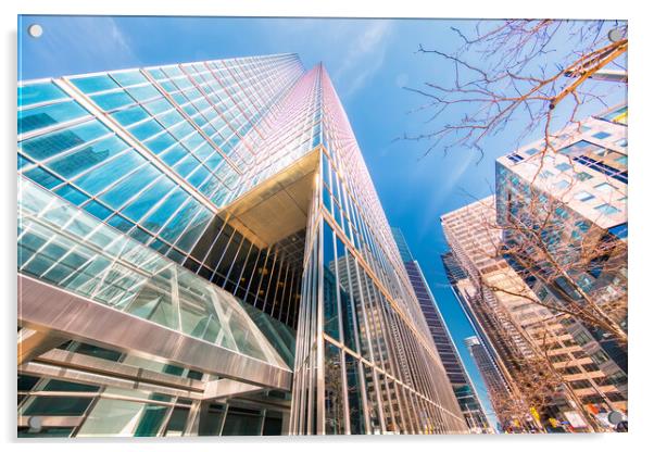 Scenic Toronto financial district skyline in city downtown near  Acrylic by Elijah Lovkoff