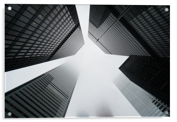 Scenic Toronto financial district skyline in city downtown Acrylic by Elijah Lovkoff