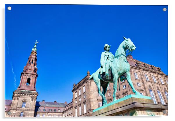 Landmark Christiansborg Palace in Copenhagen Acrylic by Elijah Lovkoff