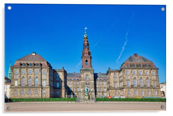 Landmark Christiansborg Palace in Copenhagen Acrylic by Elijah Lovkoff