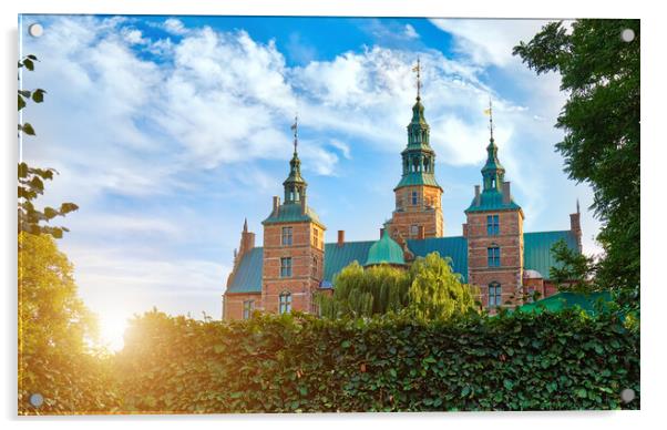 Famous Rosenborg castle, one of the most visited castles in Copenhagen Acrylic by Elijah Lovkoff