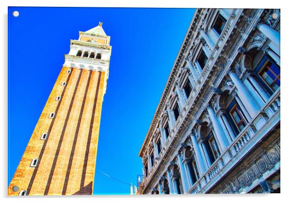 Landmark Saint Marco Square in Venice Acrylic by Elijah Lovkoff