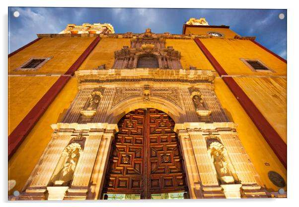 Guanajuato, Entrance of Basilica of Our Lady of Guanajuatoar Acrylic by Elijah Lovkoff
