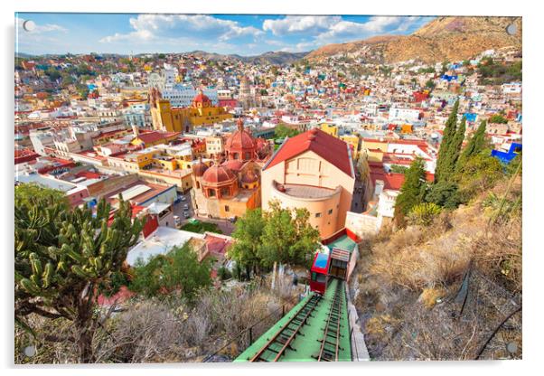Guanajuato, scenic city lookout and panoramic views Acrylic by Elijah Lovkoff