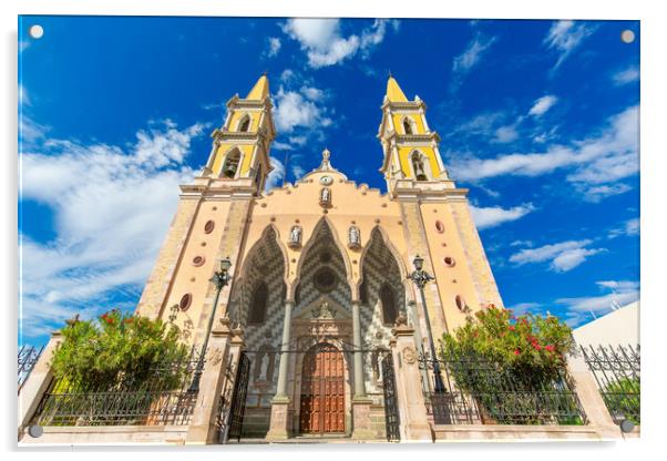 Immaculate Conception Cathedral in Mazatlan historic city center Acrylic by Elijah Lovkoff