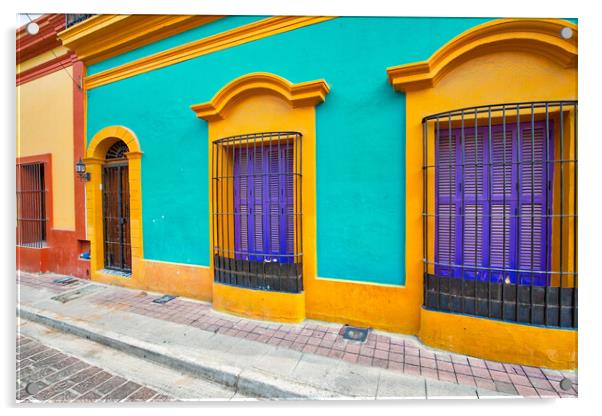 Mexico, Mazatlan, Colorful old city streets in historic city center Acrylic by Elijah Lovkoff