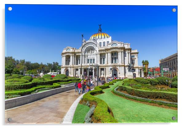 Mexico City, Mexico, Landmark Palace of Fine Arts Acrylic by Elijah Lovkoff