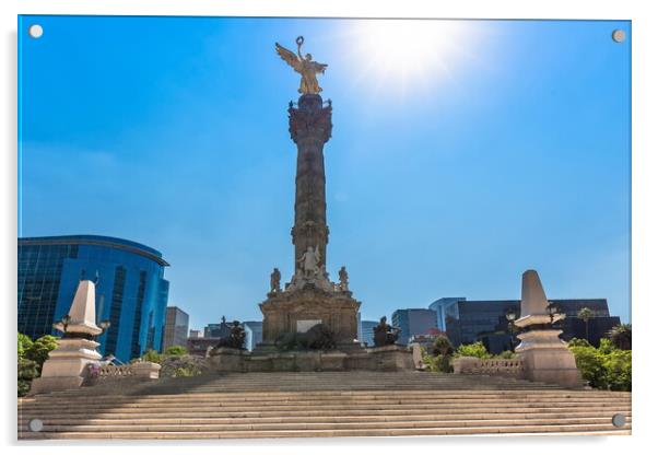 Angel of Independence monument located on Reforma Street near hi Acrylic by Elijah Lovkoff