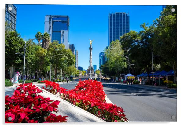 Mexico City Financial center and business district close to Paseo De Reforma Acrylic by Elijah Lovkoff