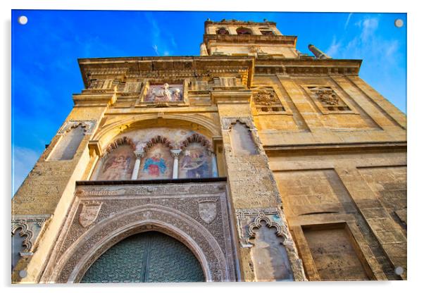 Mezquita Cathedral  at a  bright sunny day in the heart of historic center of Cordoba Acrylic by Elijah Lovkoff
