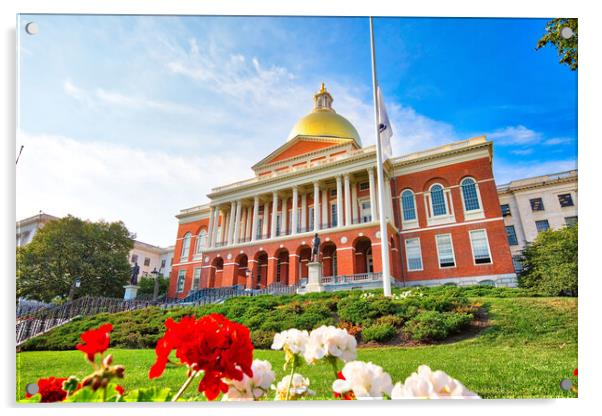 Boston, Massachusetts State House Acrylic by Elijah Lovkoff