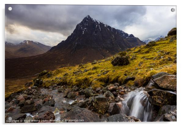 Buachaille Etive Mor Acrylic by Nigel Wilkins