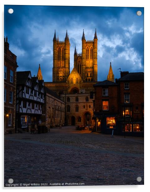 Lincoln Cathedral Acrylic by Nigel Wilkins
