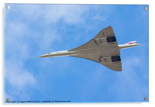 Concorde Flypast Acrylic by Nigel Wilkins