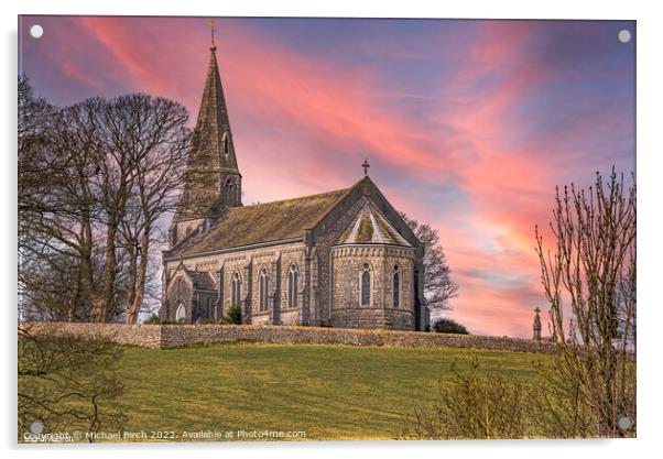 Majestic Beauty of Sunset at Holy Trinity Church Acrylic by Michael Birch
