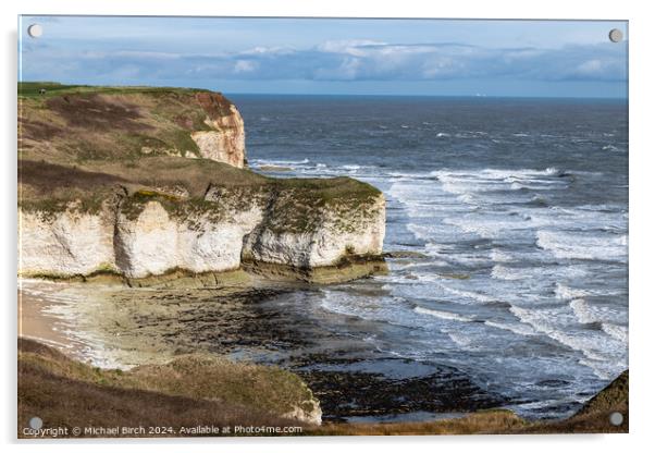 CHALK CLIFFS FLAMBOROUGH HEAD Acrylic by Michael Birch