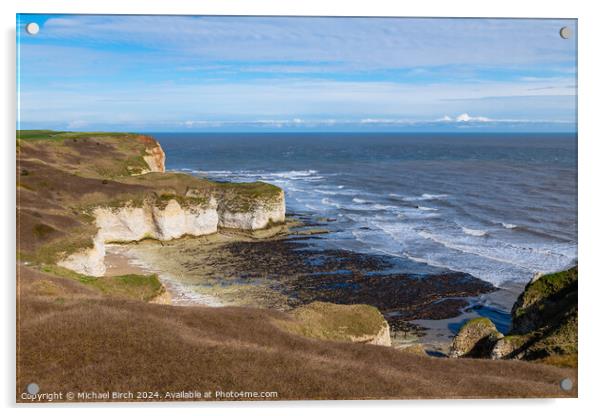 FLAMBOROUGH CHALK CLIFFS Acrylic by Michael Birch