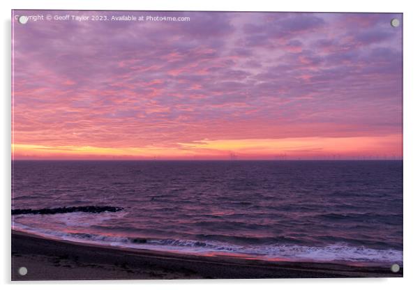 Red sky in the morning Acrylic by Geoff Taylor