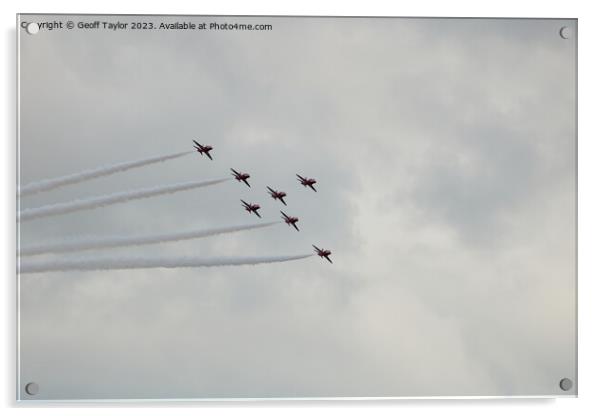 Red arrows Acrylic by Geoff Taylor