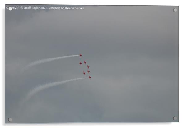 Red arrows Acrylic by Geoff Taylor