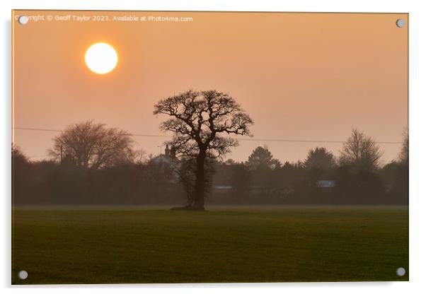 Misty sunset Acrylic by Geoff Taylor