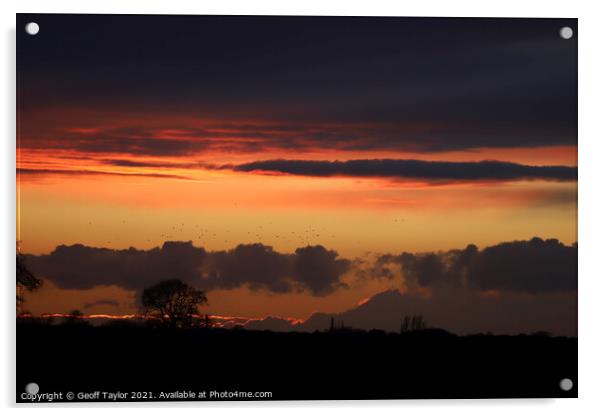 Great Holland sunset Acrylic by Geoff Taylor