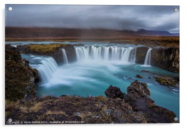 Godafoss waterfall in Iceland Acrylic by Paulo Rocha