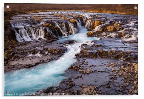 Bruarfoss waterfall in Iceland Acrylic by Paulo Rocha