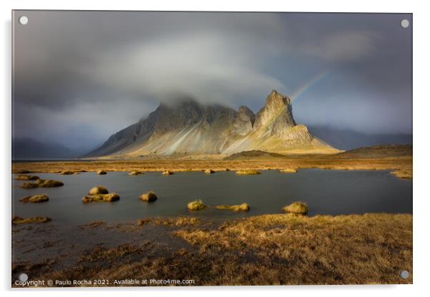 Eystrahorn mountain in Iceland Acrylic by Paulo Rocha