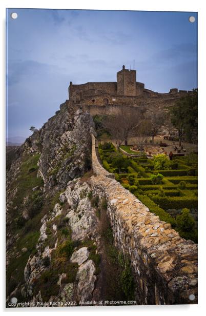 Marvao Castle, in a small picturesque village in Alentejo, Portugal. Acrylic by Paulo Rocha