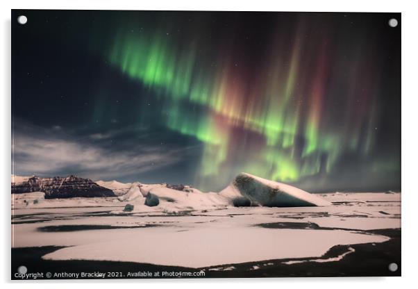 Arctic Aurora Acrylic by Tony Prower