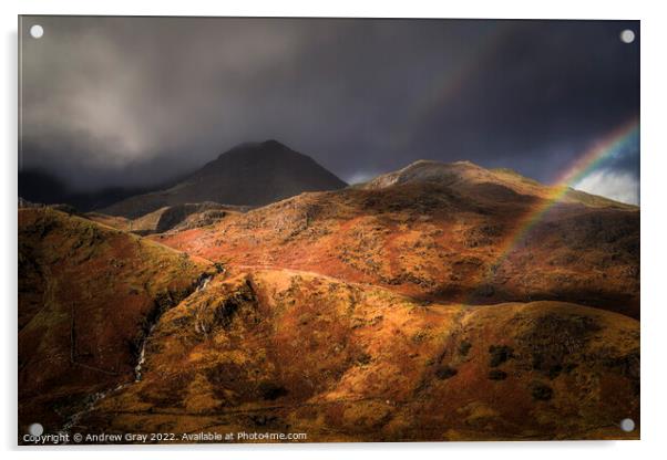 Snowdonia Rainbow Acrylic by Andy Gray